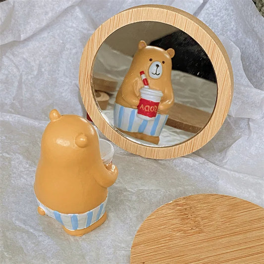 Pure Wood Cosmetic Mirror – Portable Beauty Touch-Ups On the Go