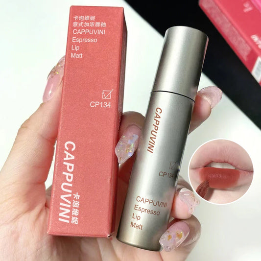 Cappuvini Velvet Matte Mist Lip Gloss – Smudge-Proof, Non-Stick Color