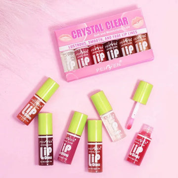 6-Piece Moisturizing Lip Gloss Set – Transparent Hydrating Shine