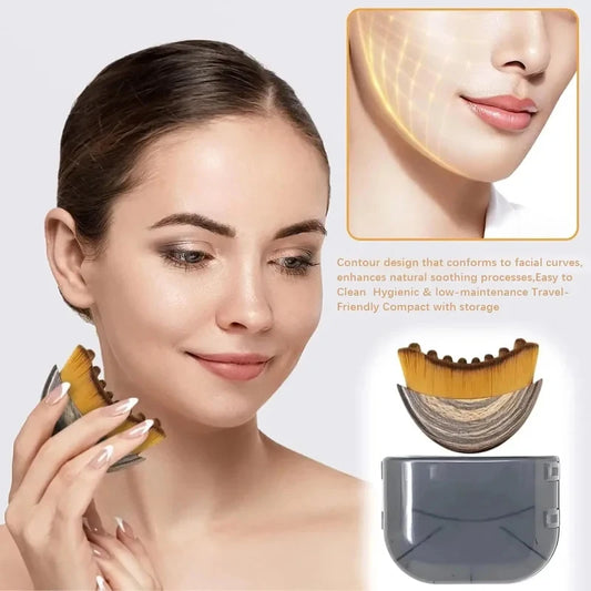 Lymphatic Contour Face Brush – Gentle De-Puffing Massage Tool