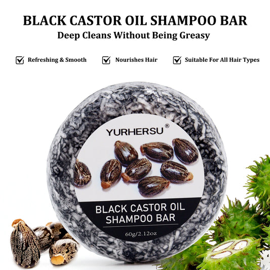Black Castor Shampoo Bar 60g – 2-in-1 Shampoo & Conditioner