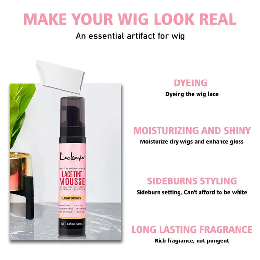 Natural Lace Tint Spray Mousse for Wigs – Invisible Mesh Color Match